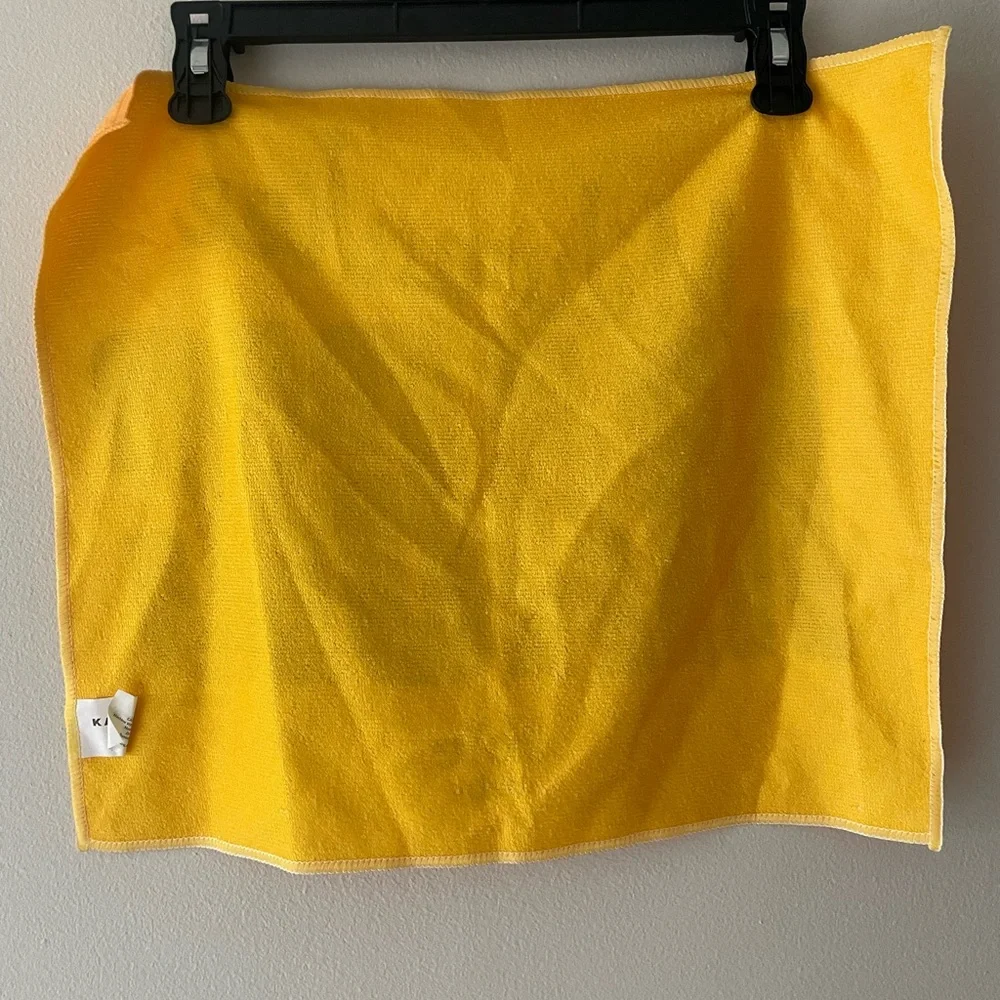 BDG Bright Orange Towel with Bold Blue Text